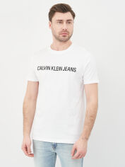 Акція на Футболка Calvin Klein Jeans 10489.2 S (44) Біла від Rozetka