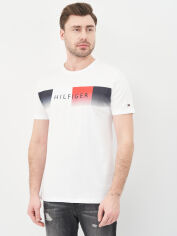 Акція на Футболка бавовняна довга чоловіча Tommy Hilfiger 10493.2 S Біла від Rozetka