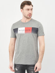 Акція на Футболка бавовняна довга чоловіча Tommy Hilfiger 10493.3 2XL Сіра від Rozetka