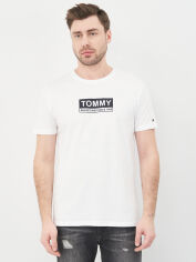 Акція на Футболка бавовняна довга чоловіча Tommy Hilfiger 10495.2 2XL Біла від Rozetka