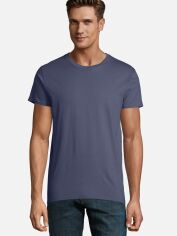 Акція на Футболка бавовняна довга чоловіча Sol's Pioneer Men Organic Cotton 03565244 XL Джинсова від Rozetka