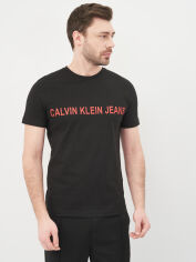 Акція на Футболка Calvin Klein Jeans 10564.1 2XL (52) Чорна від Rozetka