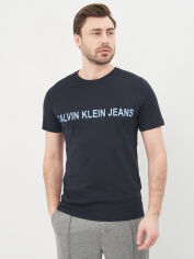 Акция на Футболка Calvin Klein Jeans 10564.3 S (44) Темно-синя от Rozetka