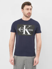 Акция на Футболка Calvin Klein Jeans 10567.1 XL (50) Темно-синя от Rozetka