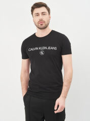 Акция на Футболка Calvin Klein Jeans 10568.1 S (44) Чорна от Rozetka
