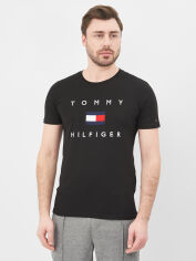 Акція на Футболка бавовняна довга чоловіча Tommy Hilfiger 10573.1 S Чорна від Rozetka