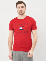 Акція на Футболка бавовняна довга чоловіча Tommy Hilfiger 10573.5 S Червона від Rozetka
