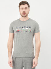 Акція на Футболка бавовняна довга чоловіча Tommy Hilfiger 10575.3 XL Сіра від Rozetka
