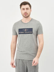 Акція на Футболка бавовняна довга чоловіча Tommy Hilfiger 10581.1 S Сіра від Rozetka