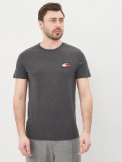 Акція на Футболка бавовняна довга чоловіча Tommy Jeans 10583.1 S Асфальт від Rozetka