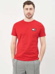 Акція на Футболка бавовняна довга чоловіча Tommy Jeans 10583.3 2XL Червона від Rozetka
