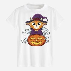 Акція на Футболка бавовняна довга чоловіча Likey Halloween M150-2315 S Біла від Rozetka