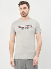 Акція на Футболка бавовняна довга чоловіча Tommy Hilfiger 10585.1 S Сіра від Rozetka