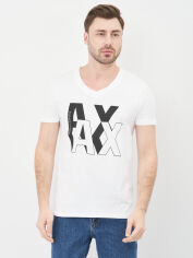 Акція на Футболка бавовняна довга чоловіча Armani Exchange 10598.2 S Біла від Rozetka
