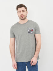 Акція на Футболка бавовняна довга чоловіча Tommy Jeans 10603.3 S Сіра від Rozetka