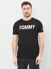 Акція на Футболка бавовняна довга чоловіча Tommy Jeans 10605.1 M Чорна від Rozetka