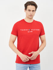 Акція на Футболка бавовняна довга чоловіча Tommy Hilfiger 10615.5 S Червона від Rozetka