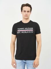 Акція на Футболка бавовняна довга чоловіча Tommy Jeans 10638.1 XL Чорна від Rozetka