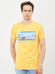 Акція на Футболка бавовняна довга чоловіча Tommy Jeans 10639.3 XL Жовта від Rozetka
