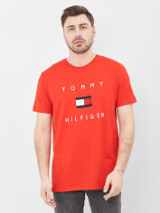 Акція на Футболка бавовняна довга чоловіча Tommy Hilfiger 10640.4 S Червона від Rozetka