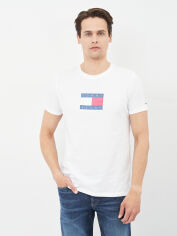 Акція на Футболка бавовняна довга чоловіча Tommy Jeans 10643.2 2XL Біла від Rozetka