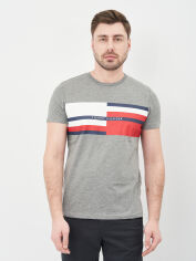 Акція на Футболка бавовняна довга чоловіча Tommy Hilfiger 10645.3 2XL Сіра від Rozetka