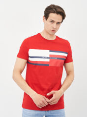 Акція на Футболка бавовняна довга чоловіча Tommy Hilfiger 10645.4 XL Червона від Rozetka