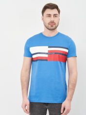 Акція на Футболка бавовняна довга чоловіча Tommy Hilfiger 10645.6 XL Блакитна від Rozetka