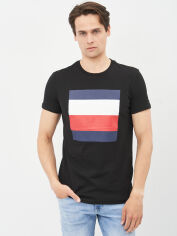 Акція на Футболка бавовняна довга чоловіча Tommy Hilfiger 10647.1 S Чорна від Rozetka