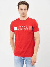 Акція на Футболка бавовняна довга чоловіча Tommy Hilfiger 10606.5 XL Червона від Rozetka