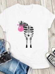 Акція на Футболка Love&Live Bubble-zebra LLP00479 2XL Біла від Rozetka