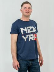 Акція на Футболка бавовняна довга чоловіча Sol's Crusader Men New York 03582319/95 319 S Темно-синя від Rozetka