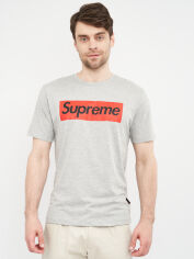 Акція на Футболка бавовняна довга чоловіча Supreme 10699.1 2XL Сіра від Rozetka