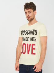 Акція на Футболка бавовняна довга чоловіча Love Moschino 8181.30 S Фісташкова від Rozetka