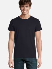 Акція на Футболка бавовняна довга чоловіча Sol's Crusader Men Organic Cotton 03582319 L Темно-синя від Rozetka