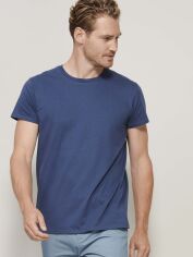 Акція на Футболка бавовняна довга чоловіча Sol's Crusader Men Organic Cotton 03582244 2XL Джинсова від Rozetka