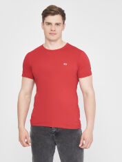 Акція на Футболка бавовняна довга чоловіча Tommy Hilfiger 10876.5 L Червона від Rozetka