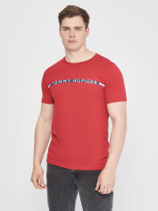Акція на Футболка бавовняна довга чоловіча Tommy Hilfiger 10878.2 2XL Червона від Rozetka