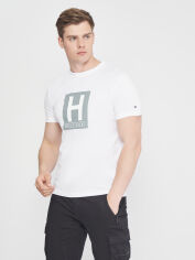 Акція на Футболка бавовняна довга чоловіча Tommy Hilfiger 10880.2 S Біла від Rozetka