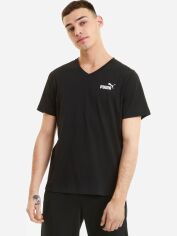 Акция на Футболка довга чоловіча Puma Ess V Neck Tee 58673701 XL Чорна от Rozetka