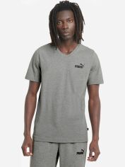 Акція на Футболка довга чоловіча Puma Ess V Neck Tee 58673703 M Сіра від Rozetka