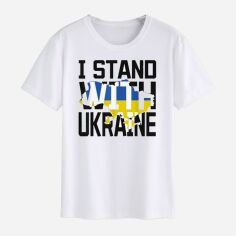 Акция на Футболка Love&Live I stand with Ukraine LLP01508 XXL Біла от Rozetka