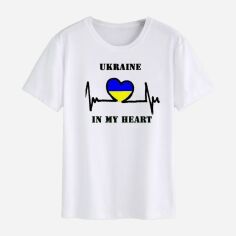 Акция на Футболка Love&Live Ukraine in my heart-2 LLP01597 M Біла от Rozetka
