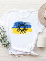 Акція на Футболка Love&Live Patriotic sunflower-2 LLP01657 S Біла від Rozetka