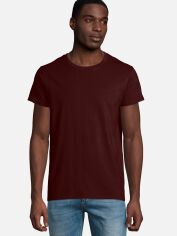 Акція на Футболка бавовняна довга чоловіча Sol's Crusader Men Organic Cotton 03582146 S Бордова від Rozetka