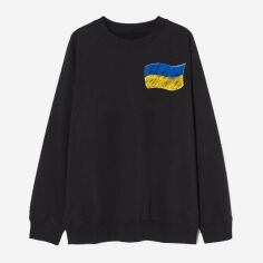 Акція на Світшот Love&Live Ukraine in my heart LLP01569 XL Чорний від Rozetka