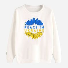 Акція на Світшот Love&Live Sunflower of peace LLP01555 XL Білий від Rozetka