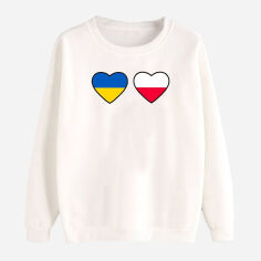 Акція на Світшот Love&Live Ukraina Polska LLP01557 L Білий від Rozetka