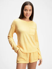 Акція на Піжама (лонгслів + шорти) жіноча великих розмірів GAP 434018985 M/XL Жовта від Rozetka