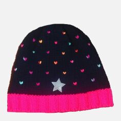 Акція на Дитяча демісезонна шапка-біні в'язана для дівчинки C&A CD11305 50-52 см Синій/Рожевий від Rozetka